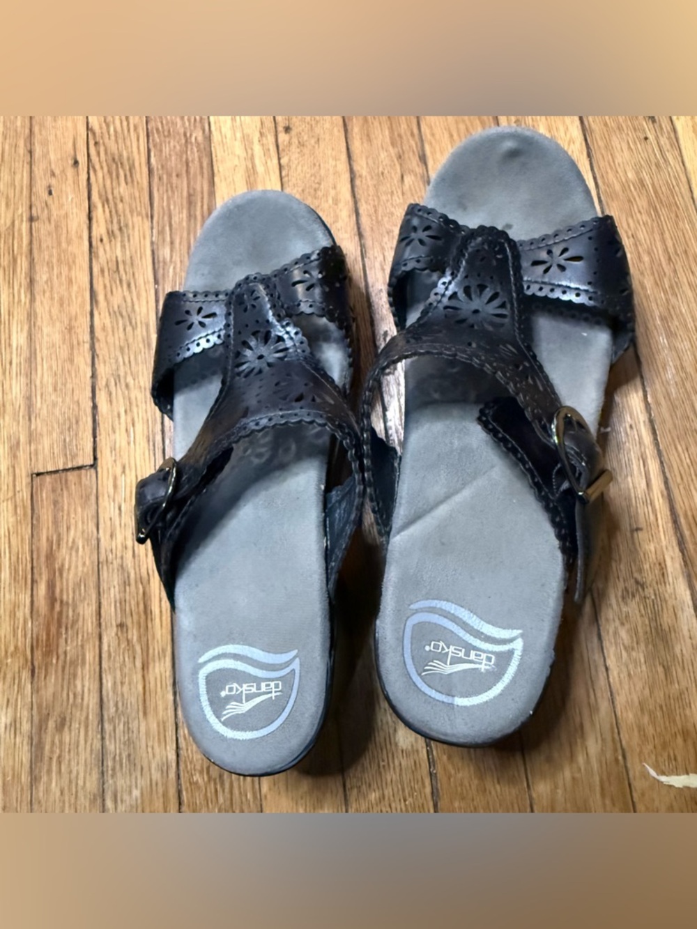 Dansko Women’s Sapphire Slip-On Black Clog Wedges - Size 38 or 7.5